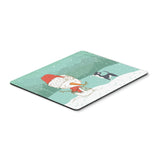 Black Chihuahua Snowman Christmas Mouse Pad, Hot Pad Or Trivet