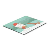 Red Dachshund Snowman Christmas Mouse Pad, Hot Pad Or Trivet