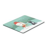 Black French Bulldog Snowman Christmas Mouse Pad, Hot Pad Or Trivet