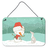 Caroline'S Treasures Snowman Italian Greyhound Christmas Wall Or Door Hanging Prints