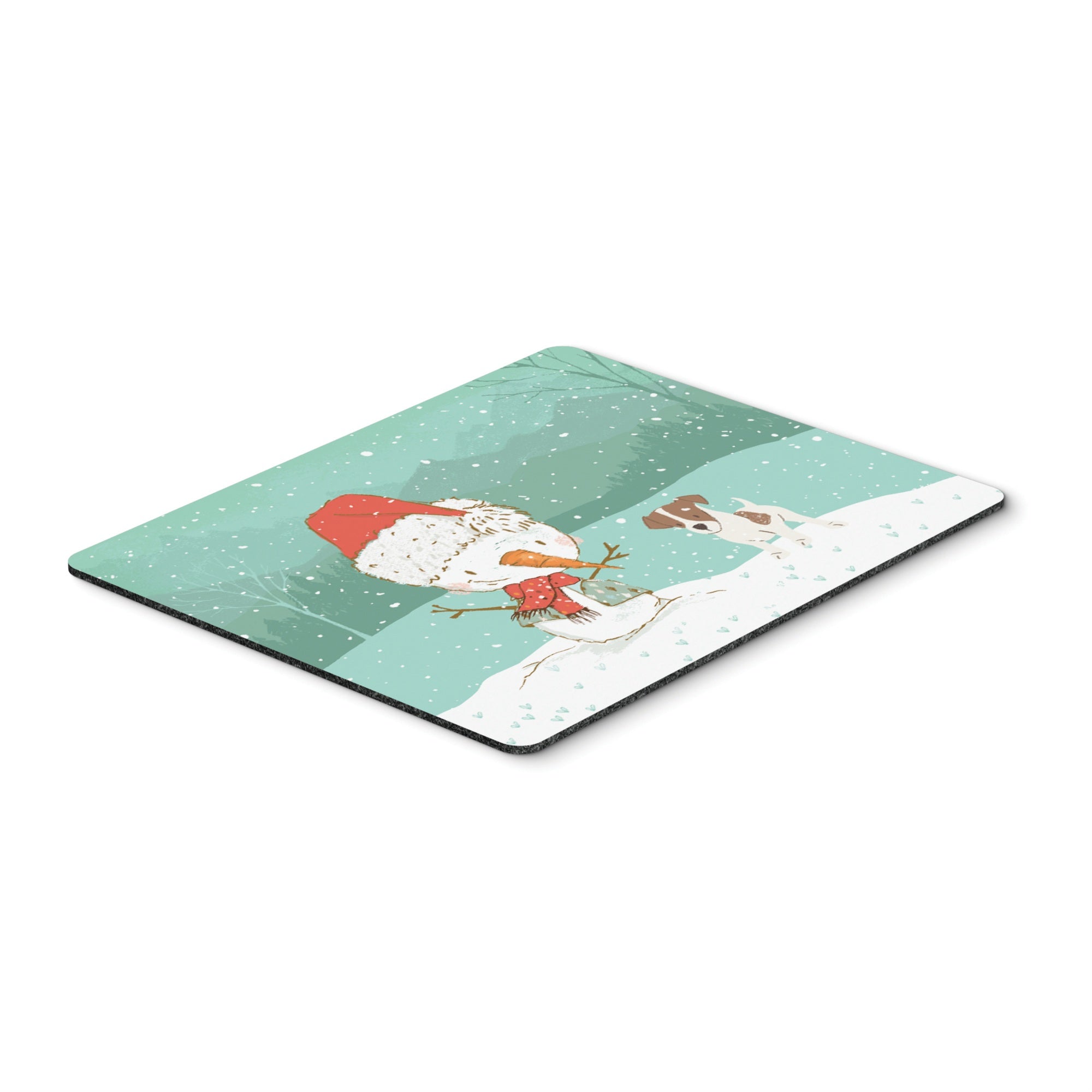 Jack Russell Terrier #2 Snowman Christmas Mouse Pad, Hot Pad Or Trivet