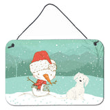 Caroline'S Treasures Snowman Maltese Christmas Wall Or Door Hanging Prints