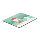 Maltese Snowman Christmas Mouse Pad, Hot Pad Or Trivet