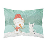 Caroline'S Treasures White Black Terrier Snowman Christmas Fabric Standard Pillowcase