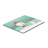 Brown And White Terrier Snowman Christmas Mouse Pad, Hot Pad Or Trivet