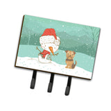 Caroline'S Treasures Yorkie Natural Ears Snowman Christmas Leash Or Key Holder Hooks, Multicolor