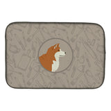 Caroline'S Treasures Ck2159Ddm Akita In The Kitchen Dish-Drying-Mats, 14X21, Multicolor