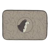 Caroline'S Treasures Ck2160Ddm Alaskan Malamute In The Kitchen Dish-Drying-Mats, 14X21, Multicolor