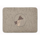 Caroline'S Treasures American Hairless Terrier In The Kitchen Machine Washable Memory Foam Mat Doormats, Multicolor
