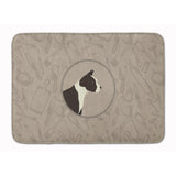 Caroline'S Treasures American Staffordshire Terrier In The Kitchen Machine Washable Memory Foam Mat Doormats, Multicolor