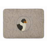 Caroline'S Treasures Australian Shepherd In The Kitchen Machine Washable Memory Foam Mat Doormats, Multicolor