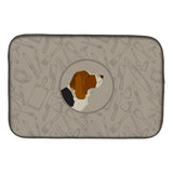 Caroline'S Treasures Ck2165Ddm Basset Hound In The Kitchen Dish-Drying-Mats, 14X21, Multicolor