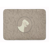 Caroline'S Treasures Bedlington Terrier In The Kitchen Machine Washable Memory Foam Mat Doormats, Multicolor