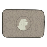 Caroline'S Treasures Ck2168Ddm Bichon Frise In The Kitchen Dish-Drying-Mats, 14X21, Multicolor