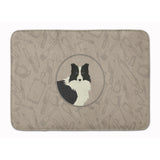 Caroline'S Treasures Border Collie In The Kitchen Machine Washable Memory Foam Mat Doormats, Multicolor