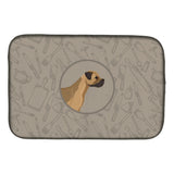 Caroline'S Treasures Ck2170Ddm Border Terrier In The Kitchen Dish-Drying-Mats, 14X21, Multicolor