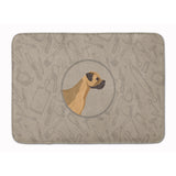 Caroline'S Treasures Border Terrier In The Kitchen Machine Washable Memory Foam Mat Doormats, Multicolor