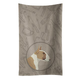 Caroline'S Treasures Ck2175Ktwl Fawn And White Bull Terrier In The Kitchen Kitchen Towel