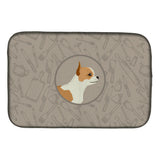Caroline'S Treasures Ck2177Ddm Chihuahua In The Kitchen Dish-Drying-Mats, 14X21, Multicolor