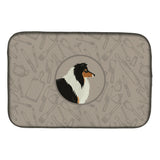 Caroline'S Treasures Ck2179Ddm Collie In The Kitchen Dish-Drying-Mats, 14X21, Multicolor