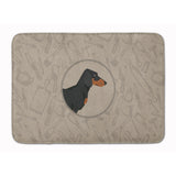 Caroline'S Treasures Dachshund In The Kitchen Machine Washable Memory Foam Mat Doormats, Multicolor
