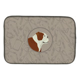 Caroline'S Treasures Ck2183Ddm English Bulldog In The Kitchen Dish-Drying-Mats, 14X21, Multicolor