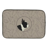 Caroline'S Treasures Ck2186Ddm French Bulldog In The Kitchen Dish-Drying-Mats, 14X21, Multicolor