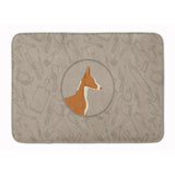 Caroline'S Treasures Ibizan Hound In The Kitchen Machine Washable Memory Foam Mat Doormats, Multicolor
