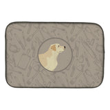 Caroline'S Treasures Ck2196Ddm Labrador Retriever In The Kitchen Dish-Drying-Mats, 14X21, Multicolor
