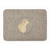 Caroline'S Treasures Labrador Retriever In The Kitchen Machine Washable Memory Foam Mat Doormats, Multicolor