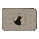 Caroline'S Treasures Ck2197Ddm Lancashire Terrier In The Kitchen Dish-Drying-Mats, 14X21, Multicolor