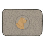 Caroline'S Treasures Ck2198Ddm Norwich Terrier In The Kitchen Dish-Drying-Mats, 14X21, Multicolor