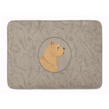 Caroline'S Treasures Norwich Terrier In The Kitchen Machine Washable Memory Foam Mat Doormats, Multicolor