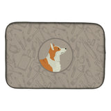 Caroline'S Treasures Ck2201Ddm Pembroke Corgi In The Kitchen Dish-Drying-Mats, 14X21, Multicolor