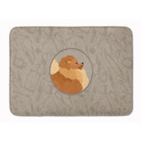 Caroline'S Treasures Pomeranian In The Kitchen Machine Washable Memory Foam Mat Doormats, Multicolor