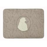 Caroline'S Treasures Poodle In The Kitchen Machine Washable Memory Foam Mat Doormats, Multicolor