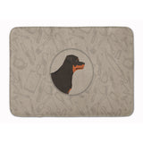 Caroline'S Treasures Rottweiler In The Kitchen Machine Washable Memory Foam Mat Doormats, Multicolor
