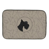 Caroline'S Treasures Ck2207Ddm Scottish Terrier In The Kitchen Dish-Drying-Mats, 14X21, Multicolor