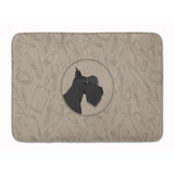 Caroline'S Treasures Scottish Terrier In The Kitchen Machine Washable Memory Foam Mat Doormats, Multicolor