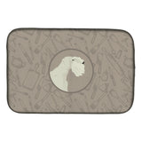 Caroline'S Treasures Ck2208Ddm Sealyham Terrier In The Kitchen Dish-Drying-Mats, 14X21, Multicolor