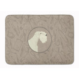 Caroline'S Treasures Sealyham Terrier In The Kitchen Machine Washable Memory Foam Mat Doormats, Multicolor