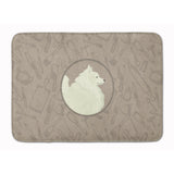 Caroline'S Treasures Spitz In The Kitchen Machine Washable Memory Foam Mat Doormats, Multicolor