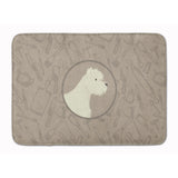 Caroline'S Treasures Westie In The Kitchen Machine Washable Memory Foam Mat Doormats, Multicolor