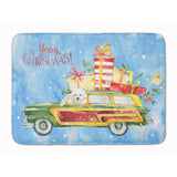 Caroline'S Treasures Merry Christmas Bichon Fris Machine Washable Memory Foam Mat Doormats, Multicolor