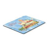 Merry Christmas Bloodhound Mouse Pad, Hot Pad Or Trivet