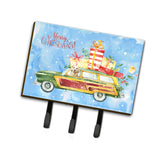 Carolines Treasures Merry Christmas Golden Retriever Leash or Key Holder hooks, Multicolor
