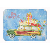 Caroline'S Treasures Merry Christmas Japanese Spitz Machine Washable Memory Foam Mat Doormats, Multicolor