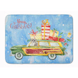 Caroline'S Treasures Merry Christmas Schnauzer #2 Machine Washable Memory Foam Mat Doormats, Multicolor