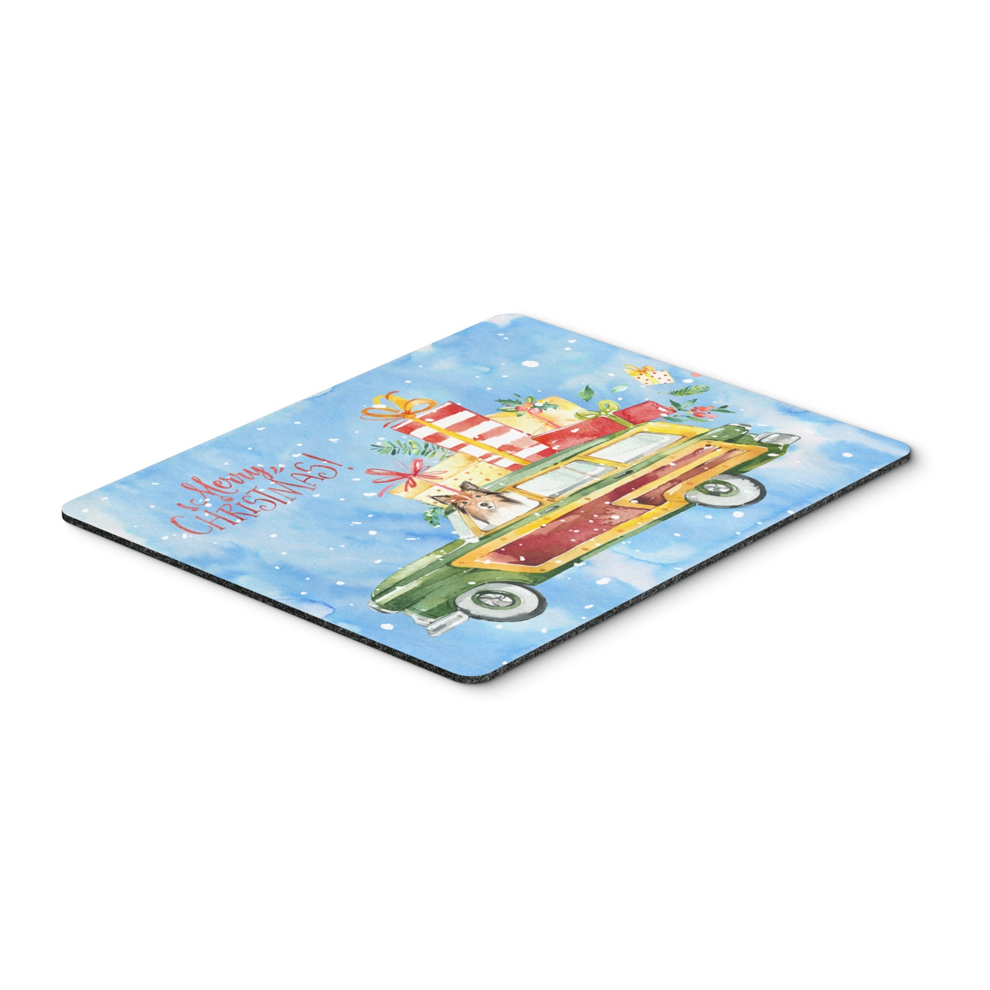 Merry Christmas Sheltie Mouse Pad, Hot Pad Or Trivet