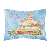 Merry Christmas Blenheim Cavalier Spaniel Fabric Standard Pillowcase